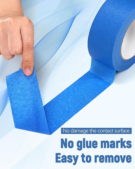 Painter's Tape 12 Rolls (Totaling 660 Yards) 1.88 inches x 55 Yards Blue Masking Tape for General Purpose Wall Painting, Home Improvement