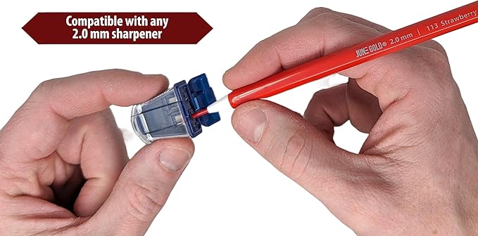 June Gold 36 Blue (Sky #117) Colored 2.0 mm Lead Refills, Bold Thickness for Heavy Use, Break Resistant with a Convenient Dispenser