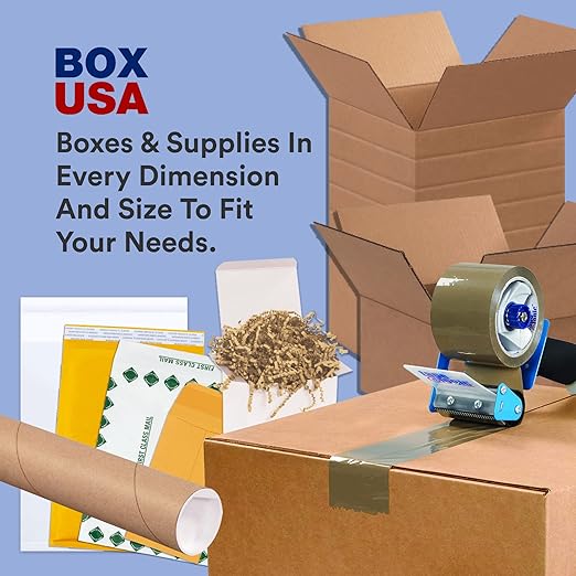 BOX USA Moving Boxes Medium 18"L x 14"W x 12"H 20-Pack - Corrugated Cardboard Box for Shipping, Mailing, Packing, Packaging and Storage