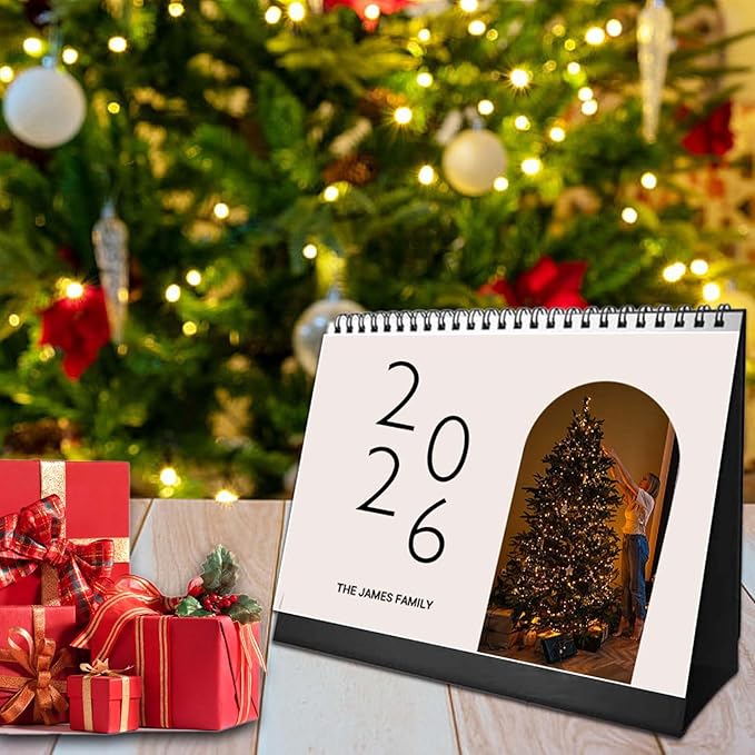 Custom Calendar 2026 Christmas New Year Gift Personalized Photo Pictures Printing Customized Photos Calendar for Wall Desk Office Home Family Anniversary