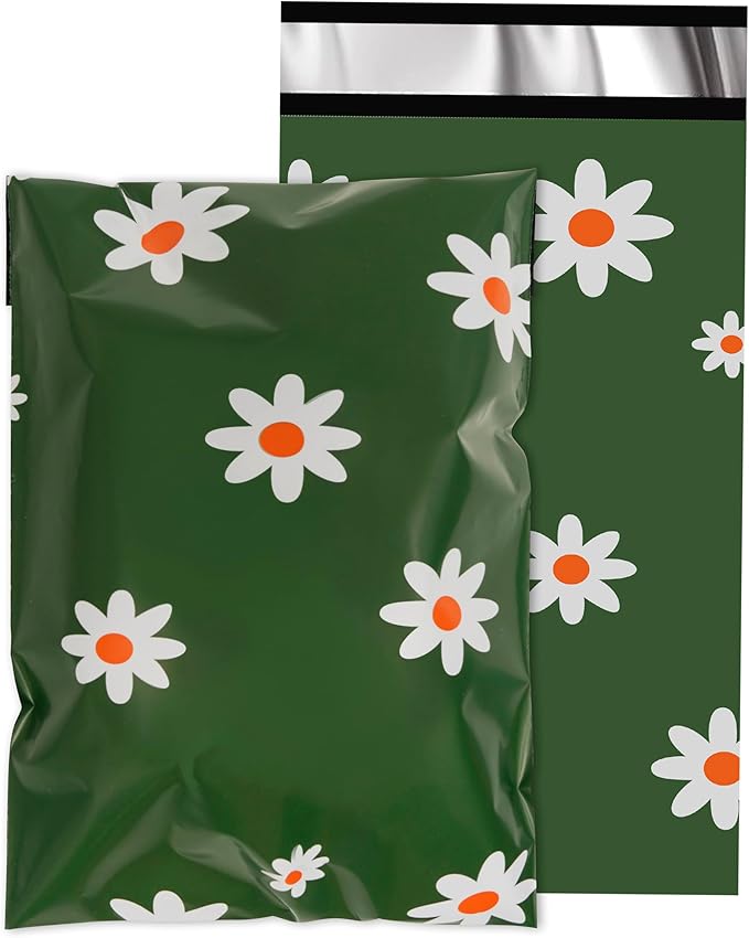 Poly Mailers 6x9 Inch 100 Pcs - Cherry printed Shipping Bags, 2.4mil Thickness, Waterproof and Tear Resistant Mailing Envelopes, Self-Sealing Packaging Bags for Small Business