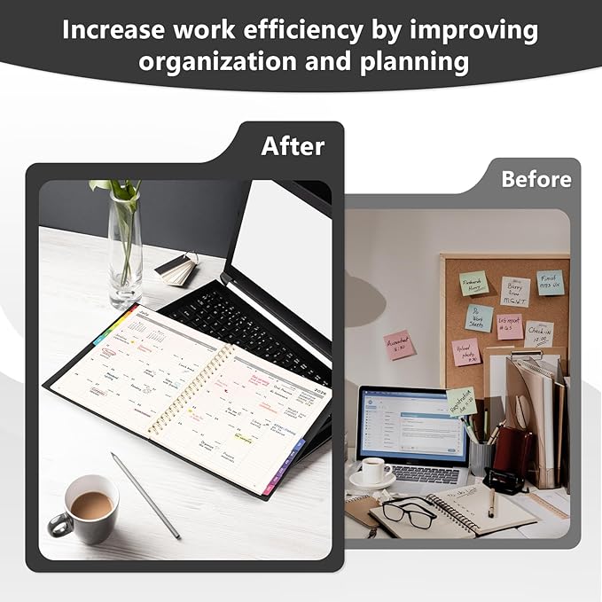 EMSHOI 2026 Appointment Book, A4 15-Minute Hourly Planner, JAN 2026 - DEC 2026, Daily Weekly Monthly, 100GSM Thick Paper, PVC Cover, Colorful Tabs - for Work, School, Salon Scheduling