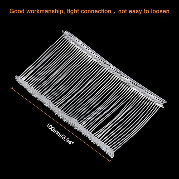 MECCANIXITY Standard Tagging Fasteners,Plastic Regular,Standard Label Gun Price Tagging Barbs for Garment Price Tag Label Tagging Barbs 50mm/2 Inch,Pack of 1000 Transparent