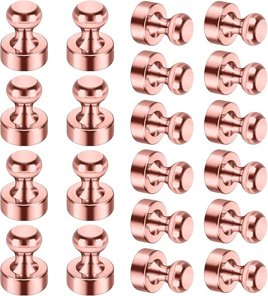 20Pack Rose Gold Refrigerator Magnets Adults Magnets Fridge Small Magnets for Whiteboard Office Locker Kitchen