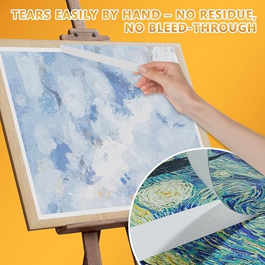 SWRT Masking Tape 0.75 Inch x 55 Yards, Pack of 4 Rolls, Adhesive Painting Tape Bulk for General Purpose Beige White Color, Paper Tape for Painting, Crafting, School Stationery, Arts, Home Use etc