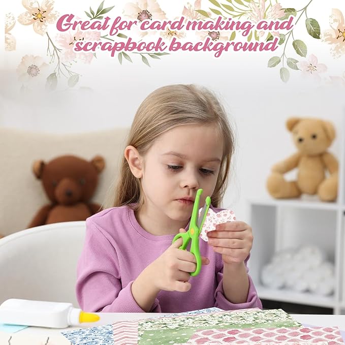 24 Sheets Scrapbook Paper 12x12 inch, Boho Patterned Scrapbooking Paper, Double Sided Decorative Craft Papers for Holiday Birthday Wedding Baby Shower Card Making Photo Album Decor