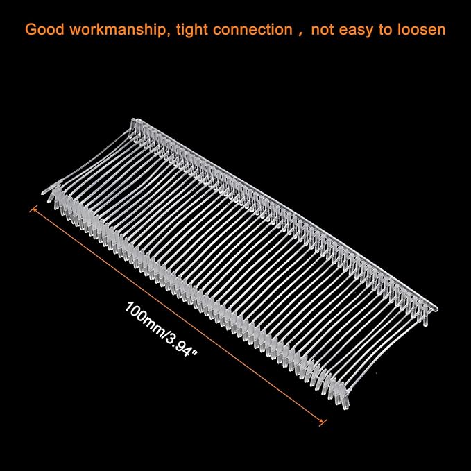 MECCANIXITY Standard Tagging Fasteners,Plastic Regular,Standard Label Gun Price Tagging Barbs for Garment Price Tag Label Tagging Barbs 30mm/1.18 Inch,Pack of 1000 Transparent