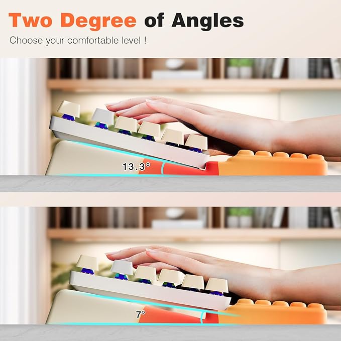 Ospelelf Keyboard Wrist Rest Comfortable Ergonomic Keyboard Stand Riser Holder Pad for Office Home