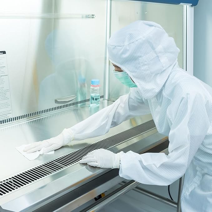 AAwipes Cleanroom Wipers 4x 4 (1200 Pcs, Cellulose/Polyester Blend, Grade A, 68GSM) Lint Free Wipes 4" x 4" for Lab, Electronics, Pharmaceutical, Printing and Semiconductor Industries