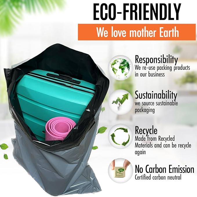 Large Shipping Bags | Jumbo Poly Mailers for clothes | Strong Thick Mailing Bags with Self Adhesive | Self Sealing Shipping Envelopes (24x36-25 Bags)