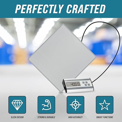 Smart Weigh 440lbs x 6 oz. Digital Heavy Duty Shipping and Postal Scale, with Durable Stainless Steel Large Platform, UPS USPS Post Office Postal Scale and Luggage Scale
