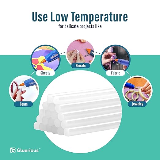 100 pcs Full Size Hot Glue Sticks for Large Glue Gun, 0.43x6 inches Large Glue Sticks, Bulk-Pack for Arts Crafts DIY Fabric Gluing & More