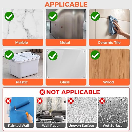 Strong Double Sided Tape Heavy Duty Double Sided Tape for Walls, 1.18" x 120" Clear & Tough Nano Tape Double Sided Mounting Tape, Removable Wall Tape for Hanging Picture, Poster, Carpet (10FT)