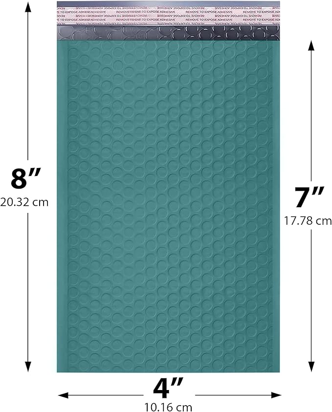 Green Small Bubble Mailers 4x8 Inch #000 | Thick Padded Poly Bubble Mailer Envelopes | 1000 Pack Bulk | Trading Card Sports Card Shipping