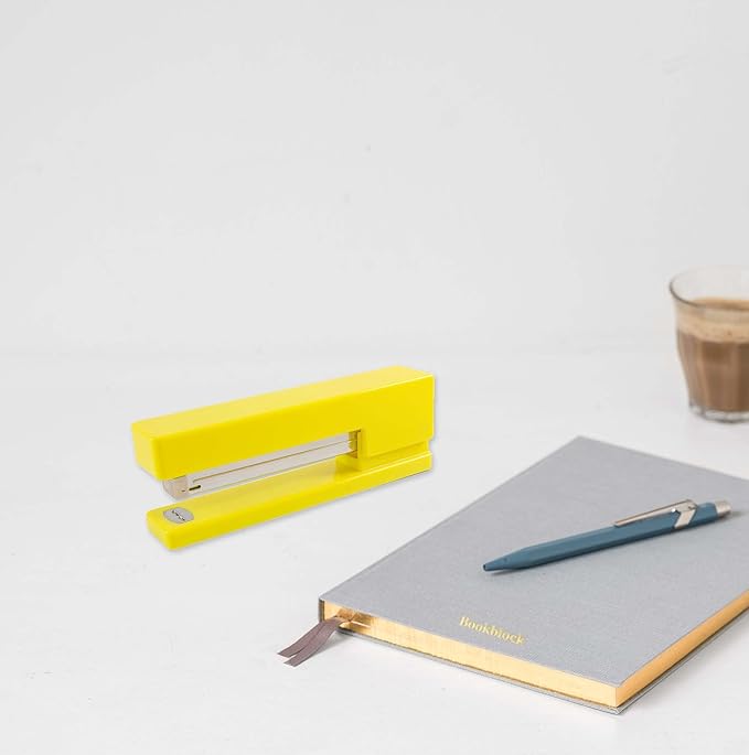 JAM PAPER Modern Desk Stapler - Yellow - Sold Individually
