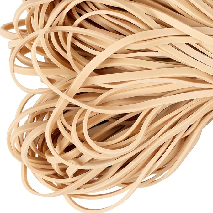 AMUU Rubber Bands Trash Cans Large 120 Pack Size #117B big Elastic Bands for Office Supplies Trash Cans File Folders Litter Box Large Strong Rubber Bands (7" x 1/8"）