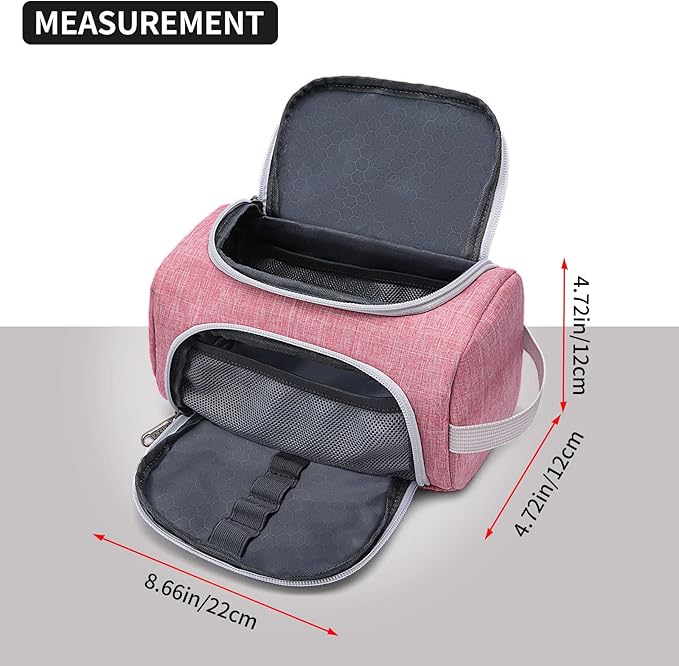 XQXA Extra Large Capacity Pencil Case Organizer, Multifunctional Pencil Pouch with Compartmens, Travel Simple Stationery Bag, Nylon Pencil Bag for Adults (Pink)