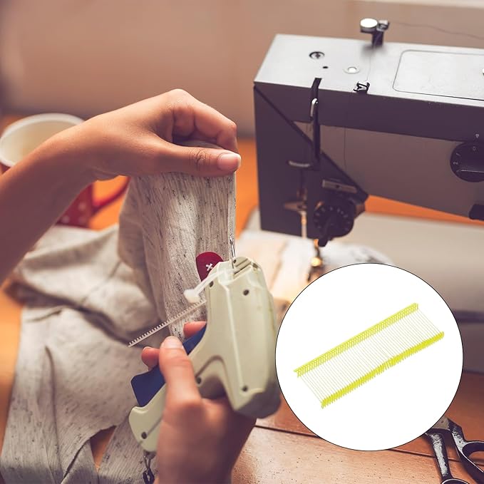 MECCANIXITY Standard Tagging Fasteners,Plastic Regular,Standard Label Gun Price Tagging Barbs for Garment Price Tag Label Tagging Barbs 25mm/1 Inch,Pack of 1000 Yellow
