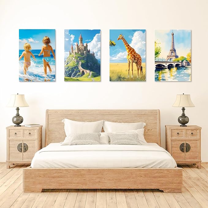 ESRICH Canvas Boards for Painting 8x10, 240 Pack Canvases for Painting Cotton Primed Acid Free Blank Canvas Panels for Oil Paint, Watercolor, Acrylic Paint, Gouache and Tempera.