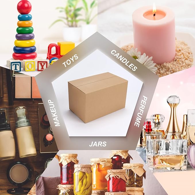 CRUGLA 40 Packs 10x6x6 Shipping Boxes Corrugated Cardboard Boxes Shipping Box Bulk for Business Packing Boxes