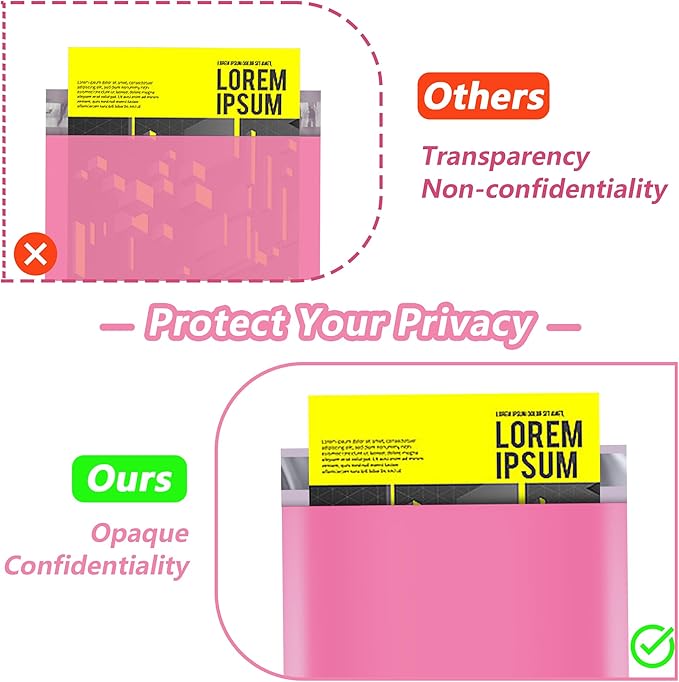 JinRuiKJ Thank You Poly Mailer 10x13 Inch 25 PCS, Shipping Bags for Clothing, Packaging Bags for Small Business, Strong Adhensive, Waterproof and Tear-Resistant Mailing Envelopes, Pink