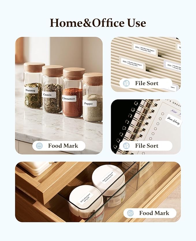 NIIMBOT Label Maker Bluetooth Mini Label Printer D11 2024 Version, Portable Label Maker with Tape Thermal Sticker Small Labeler, 300 DPI High Clearity Rechargeable, Blue