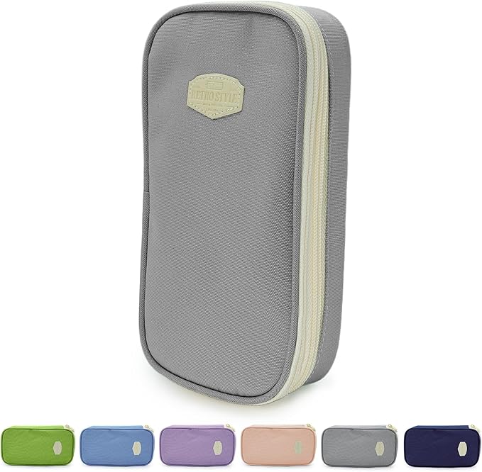 Large Capacity Pencil Case - Durable Zipper Aesthetic Pen Pouch, Big Storage Organizer for School, Office & Travel - Waterproof & Multi-Use (Gray)