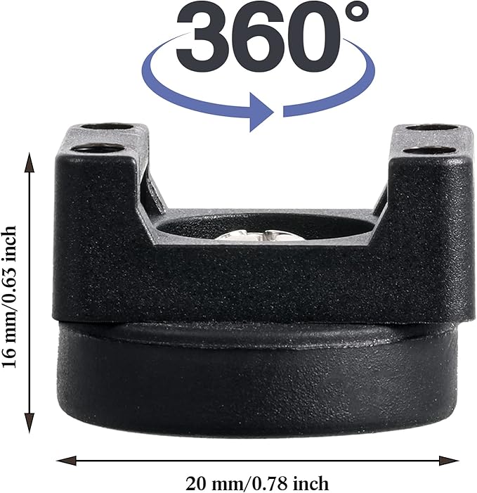 Yookeer 15 Pcs Magnetic Zip Tie Mount Base Black Magnetic Cable Clips Wire Holder Multipurpose Cable Ties Management Base Electrical Supplies for Wire (22 mm)