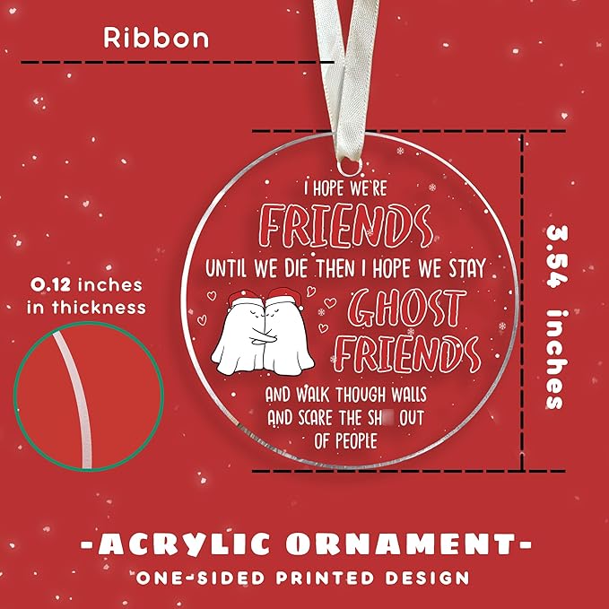 Best Friend Ornaments for Christmas Tree - Best Friend Christmas Ornaments - Acrylic Ornament