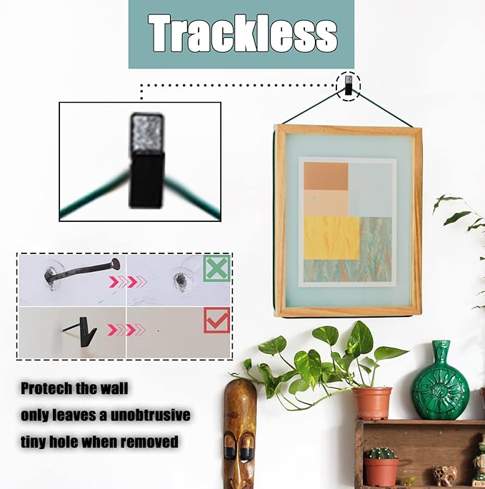 30 PCS Picture Hanging Nails Hooks, Push Pins Thumbtacks for Wall, Wall Hooks Picture Hangers, Renter Freindly Decor Small Nails for Hanging Pictures Tapestry Frame Art