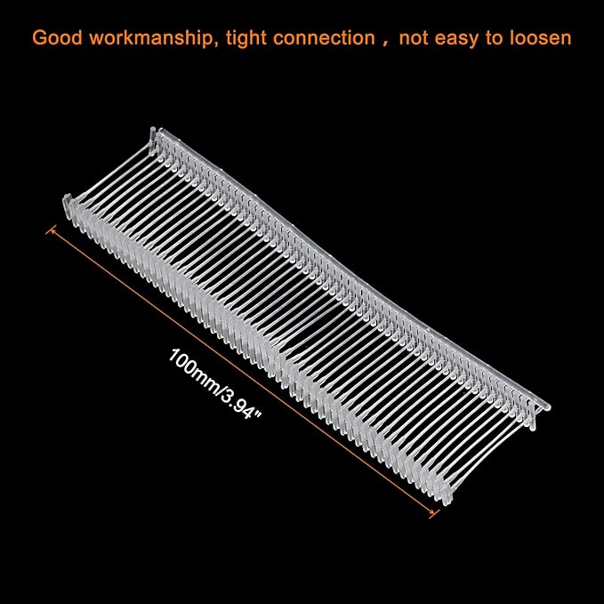 MECCANIXITY Standard Tagging Fasteners,Plastic Regular,Standard Label Gun Price Tagging Barbs for Garment Price Tag Label Tagging Barbs 20mm/0.79 Inch,Pack of 1000 Transparent