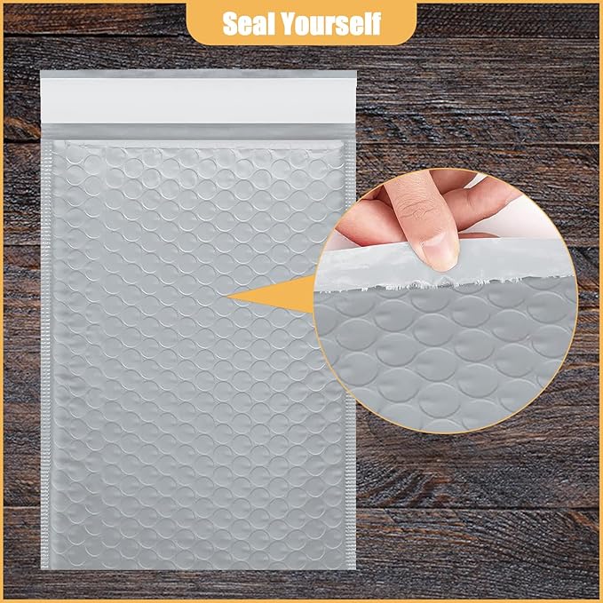 14.25in x 19in Bubble Mailer, Gray Poly Mailer, Padded Envelope, Shipping Envelope, Waterproof, Self-Sealing, For Small Business, Shipping, Mailing, Boutique Packaging(25PCS)