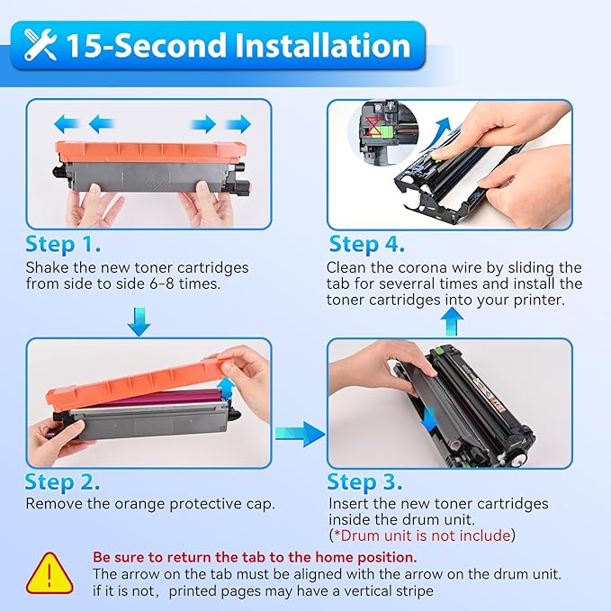 TN229XL TN229 Toner 5 Pack Compatible Replacement for Brother TN229 TN229XL Toner Cartridges for MFC-L3780CDW HL-L3280CDW MFC-L3720CDW HL-L3220CDW HL-L3300CDW HL-L3295CDW Printer