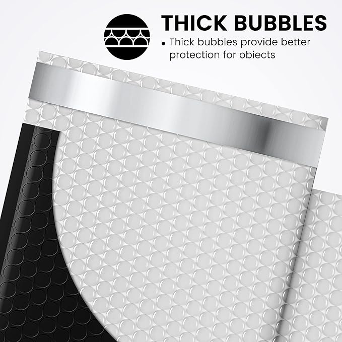 Fuxury Bubble Mailers 6x10" 268800 Pack Black Padded Envelopes Usable Size 6x9" Thick Mailing Envelopes Bubble Opaque Padded Mailers Shipping Bags for Mailing Jewelry Makeup Small Business#0