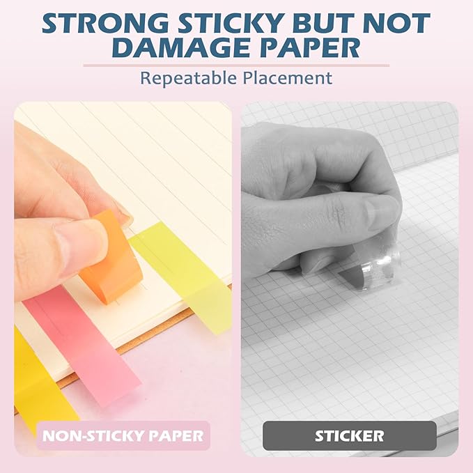 3200Pcs Books Tabs for Annotating, Sticky Tabs, Sticky Notes, Morandi Page Markers, Multi-Colored Writeable and Repositionable Book Flags Strip (3200Pcs)