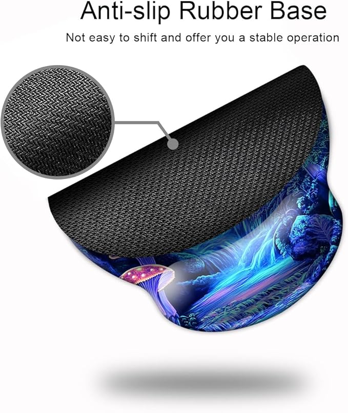 Ergonomic Mouse Pad with Wrist Support,Mouse Pad with Wrist Rest,Relieve Wrist Pain Mousepad Non-Slip Rubber Base,Mouse Pads for Desk,Computers,Laptop,Office,Home,Wonderland
