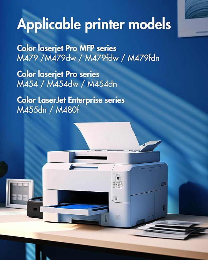 414A Toner Cartridge 4 Pack (with Chip) - 414X Replacement for HP 414A HP 414X, Compatible with HP Color Laserje Pro MFP M479fdw Toner, Color Laserje Pro M454dw M454dn M480f M455dn Printer | W2020A