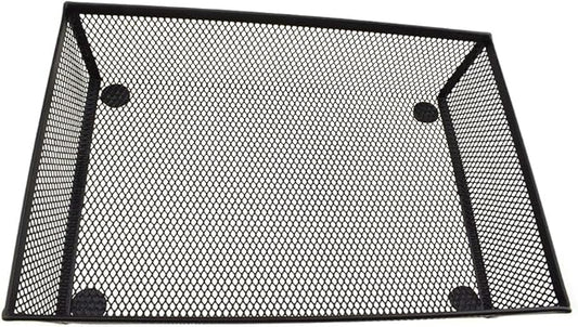 HAHIYO Stackable Mesh Tray Cup 9 x 6 x 2 inches Sturdy Container for Desk Drawer Organizer Collection for Home Office School kitchen Soft Foam Feet No Sharp Edges 1 Pack Black