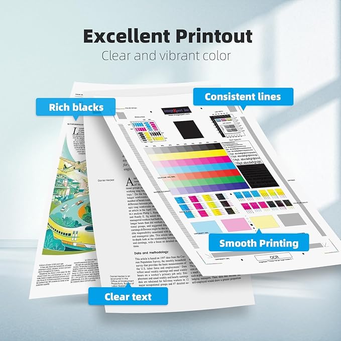 LC406 Ink Cartridges Compatible for Brother LC406 LC406XL LC 406 XL Work for Brother MFC-J4335DW MFC-J5855DW MFC-J4535DW MFC-J6555DW MFC-J6955DW Printer (4 Pack, Black, Cyan, Magenta, Yellow)