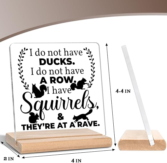 Funny Office Home Work Gifts for Coworkers, I Do Not Have Ducks Acrylic Decorative Sign, Humorous Hilarious Gifts for Employees, Boss, Friend