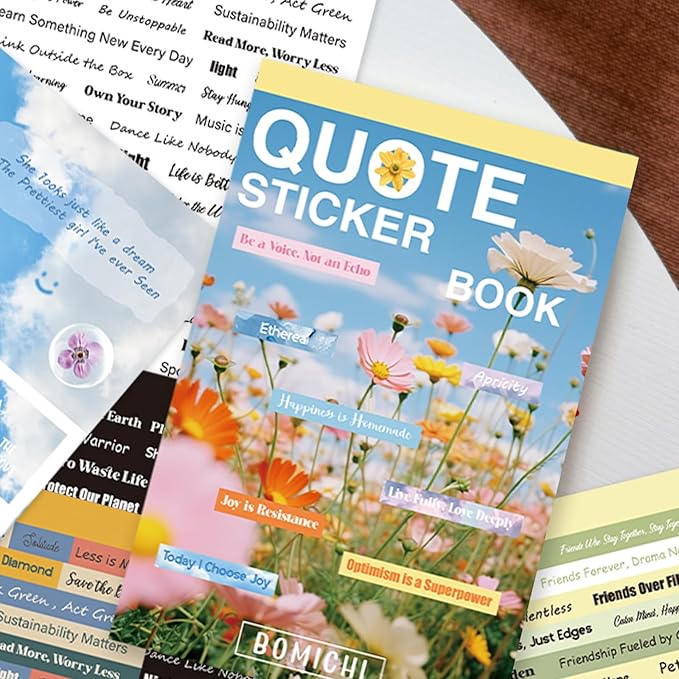 Quote Stickers for Journaling, 48 Sheets 2800Pcs+ Word Motivational Inspirational Small Talk Stickers for Scrapbook Junk Journal Bullet Journal DIY Craft Card Making