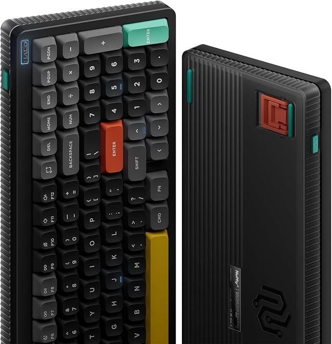 nuphy Halo96 V2 Wireless Keyboard,Gasket Structure,96% Hot Swappable Gaming Keyboard, 99 Kyes RGB Backlit Mechanical Keyboard, Support QMK/VIA,Bluetooth/USB-C/2.4GHz-Black,Raspberry Switches(46gf)