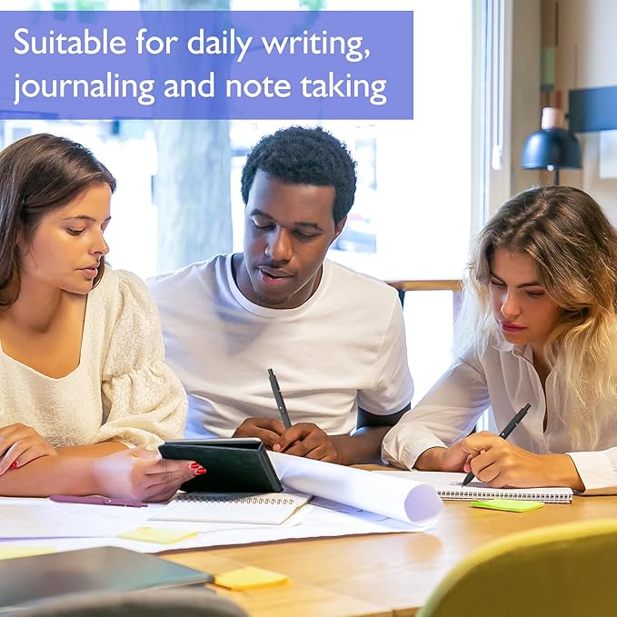 Vanhench 6Pcs Gel Pens, 0.5MM Black Gel Ink Pen Fine Point Smooth Writing Pens, College Essentials Pens, Father's Day Birthday Gifts for Men (6PCS Black Gray White)