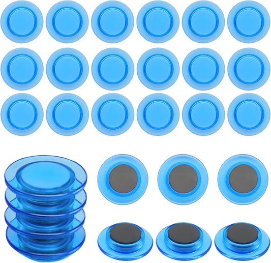 ZDZBLX Fridge Magnets, 28 Pack Magnet Strong Magnets Refrigerator Magnets Small Magnets for Whiteboard, Heavy Duty Magnets Mini Magnets Cute Round Magnets for Fridge, Locker, Classroom, Office (Blue)