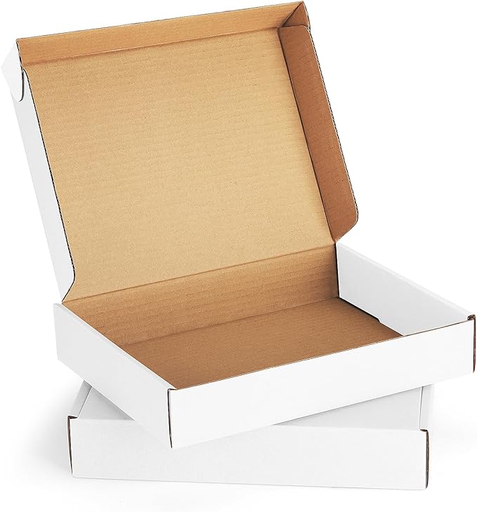 Eupako 11x8x2" White Shipping Boxes Corrugated Box Mailers 20 Pack Cardboard Shipping Boxes for Small Business, Mailing