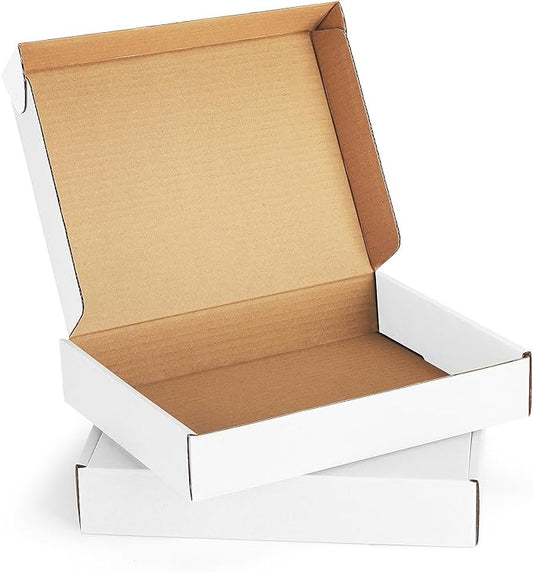 Eupako 11x8x2" White Shipping Boxes Corrugated Box Mailers 20 Pack Cardboard Shipping Boxes for Small Business, Mailing