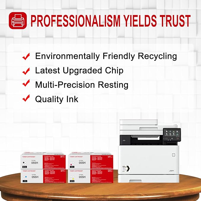 1 Pack 055H 3018C001 Magenta Whit chip Toner Cartridge: Compatible CRG 055H 3018C001 Replacement for Canon Color ImageClass MF740 LBP660C LBP664Cdw MF740C MF745Cdw i-SENSYS LBP660 MF740 Printer