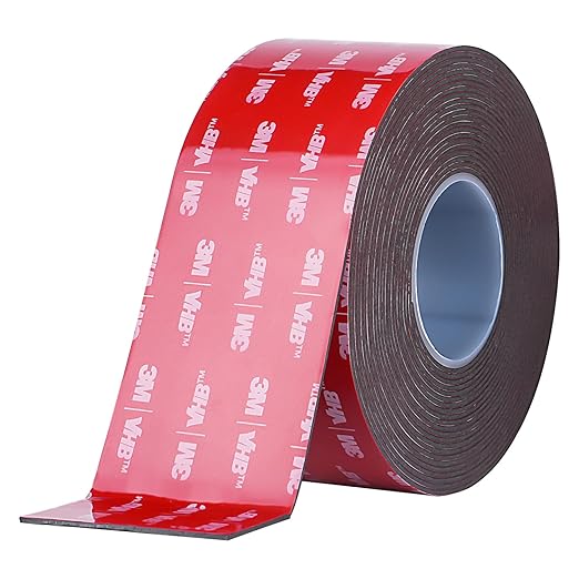 Double Sided Adhesive Tape Heavy Duty, Waterproof mounting Foam Tape, 16.5FT Length, 1.57IN Width, High Temperature Resistant Adhesive Tape for car, Household, Office or Parties, LED Strips
