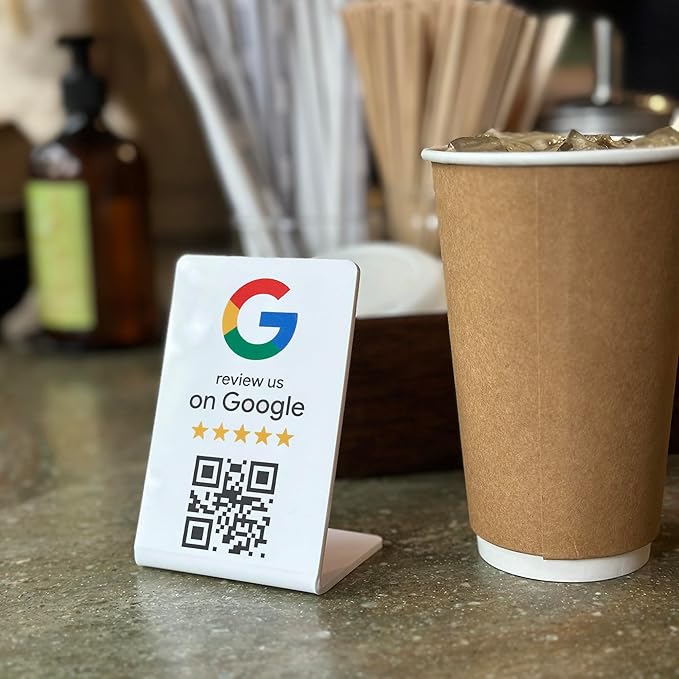 Google Review Stand - NFC & QR Code, Easy Setup, For All Businesses (10-Pack)