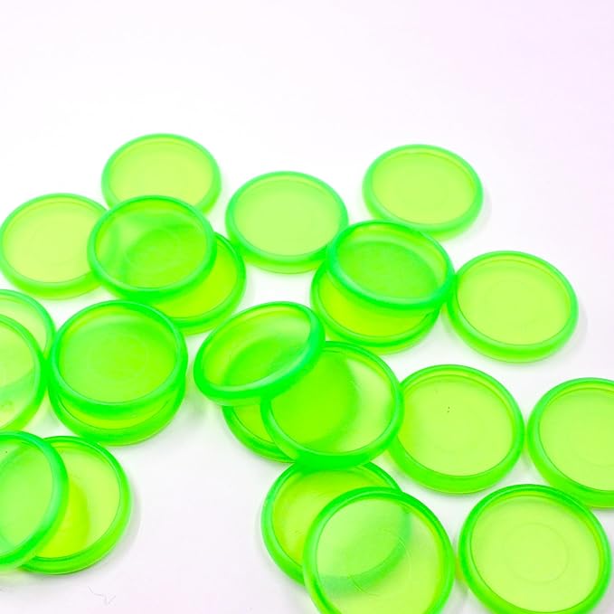 100pcs Discbound Notebook Discs DIY Planner Accessoriesfits for Tul,Levenger,Arc,Happy Planner,Talia(Transparent Green,1.5inch/38mm)